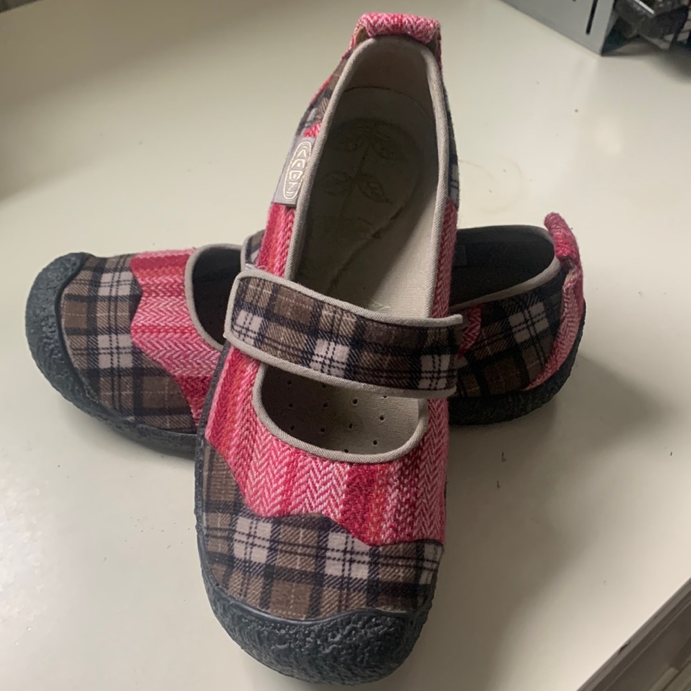Keen Harvest Plaid Patchwork Mary Jane Shoes Women